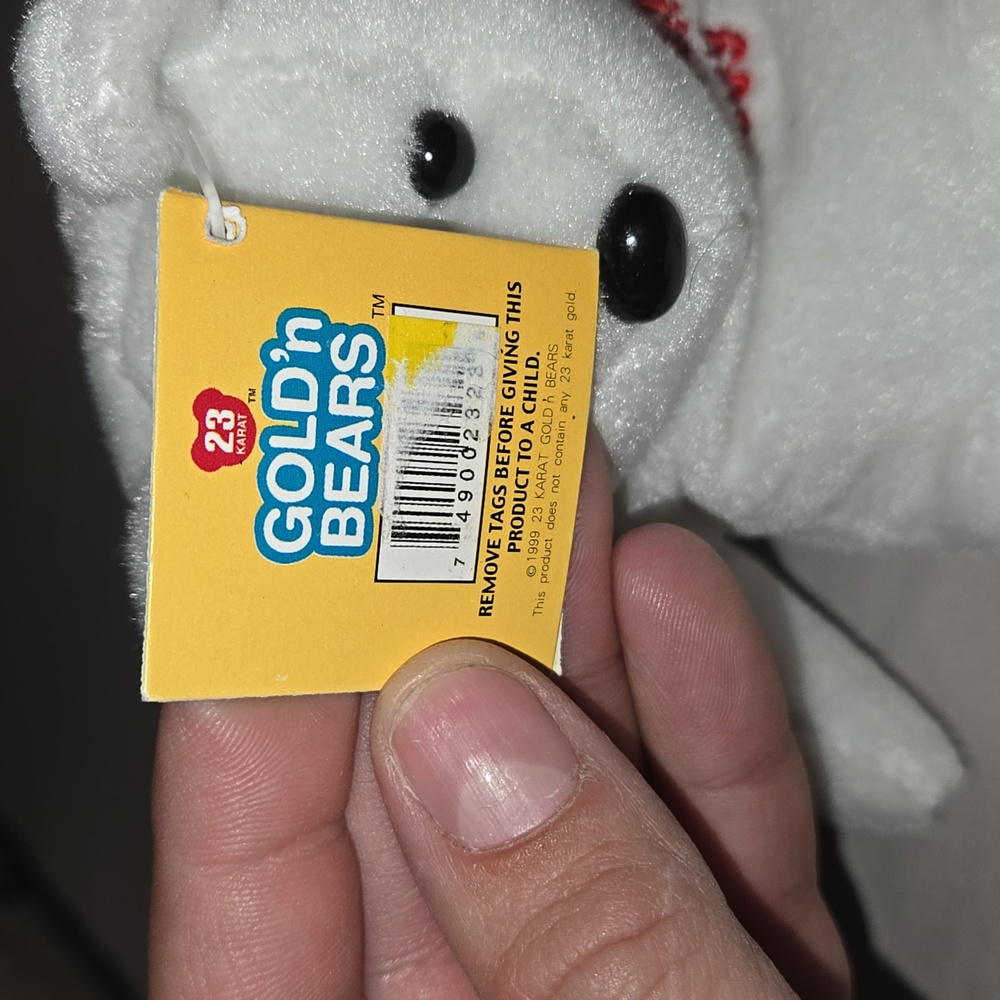 TY GOLD'n Bears 23 Michael Jordan 90s Beanie Baby Retirement New With Tags - Picture 7 of 13
